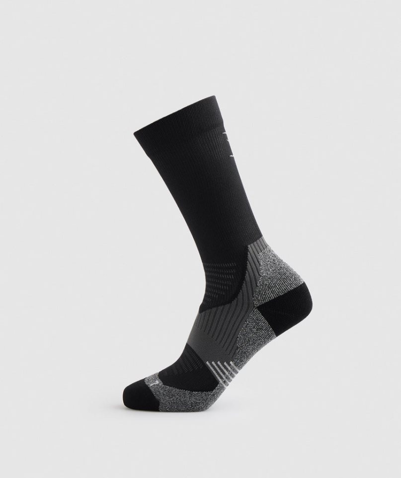 Gymshark Crew Performance Socks Black | NZ 7DFWIU